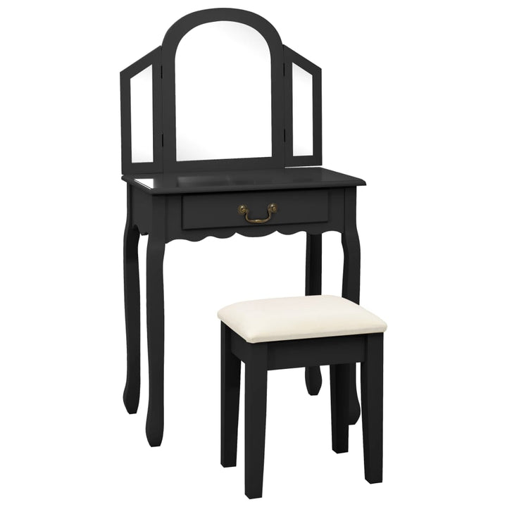 Masă Toaletă Cu Taburet, , 65X36X128 Cm, Lemn Paulownia, Mdf
