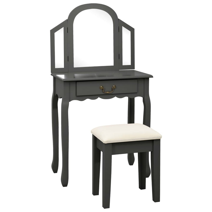 Masă Toaletă Cu Taburet, , 65X36X128 Cm, Lemn Paulownia, Mdf