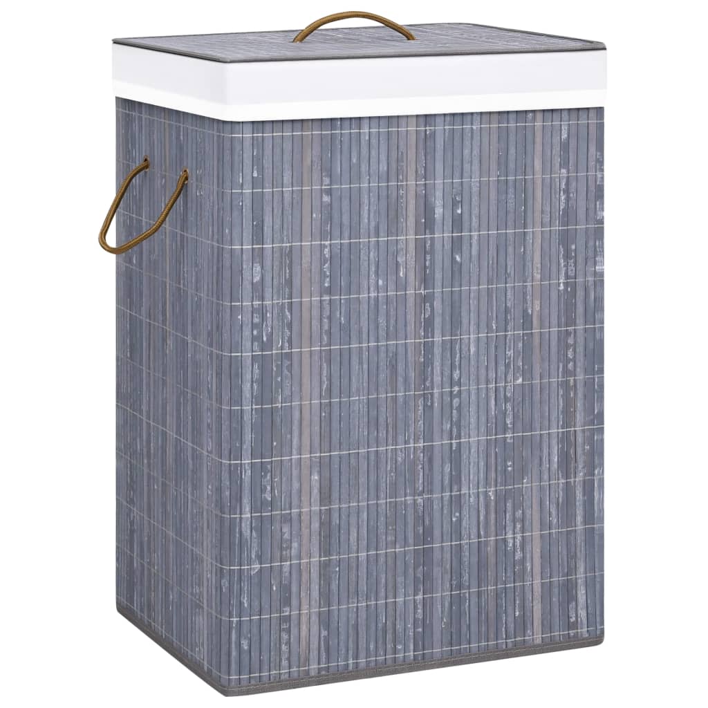 Coș De Rufe Din Bambus Cu 2 Secțiuni, 72 L