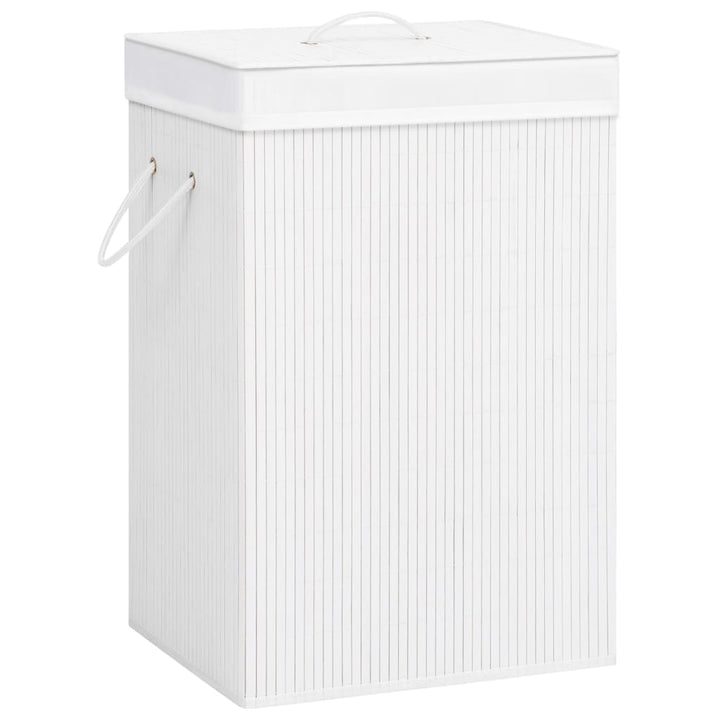 Coș De Rufe Din Bambus Cu 2 Secțiuni, 72 L