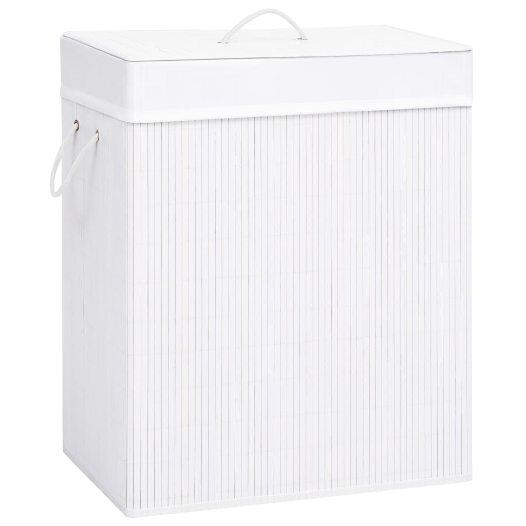 Coș De Rufe Din Bambus Cu 2 Secțiuni, 72 L