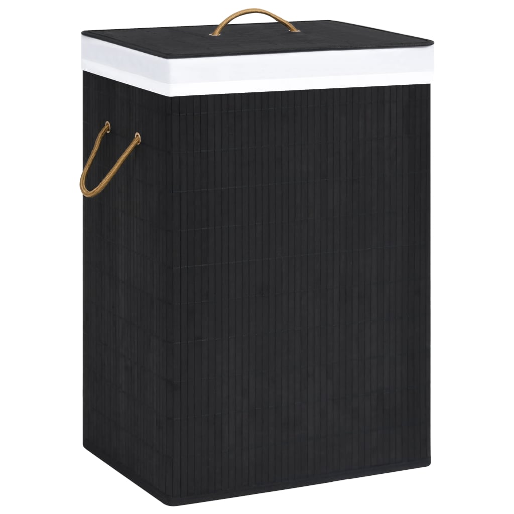 Coș De Rufe Din Bambus Cu 2 Secțiuni, 72 L