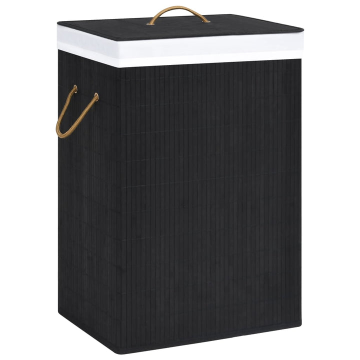 Coș De Rufe Din Bambus Cu 2 Secțiuni, 72 L