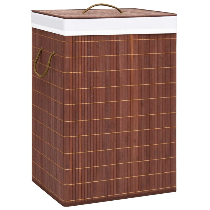 Coș De Rufe Din Bambus Cu 2 Secțiuni, 72 L