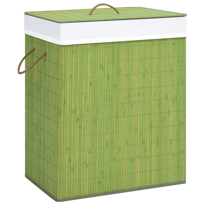 Coș De Rufe Din Bambus Cu 2 Secțiuni, 72 L