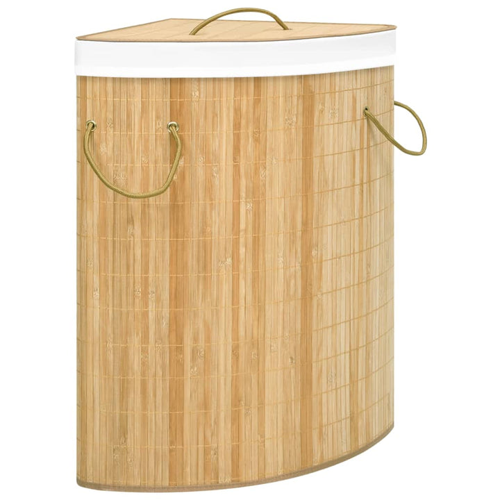 Coș De Rufe Din Bambus, Pentru Colț, , 60 L