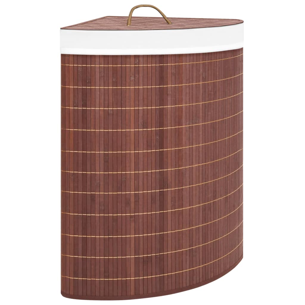 Coș De Rufe Din Bambus, Pentru Colț, , 60 L