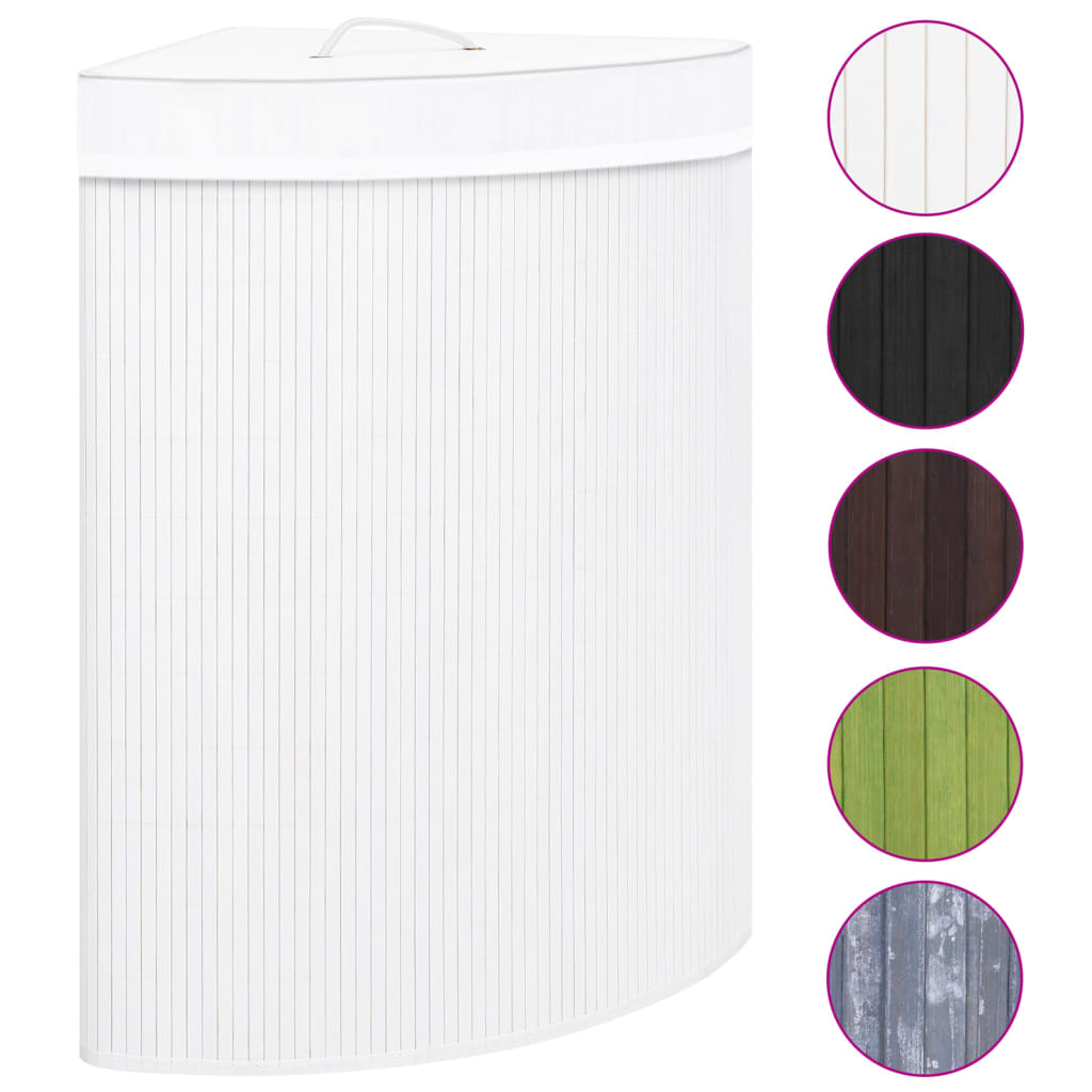 Coș De Rufe Din Bambus, Pentru Colț, , 60 L
