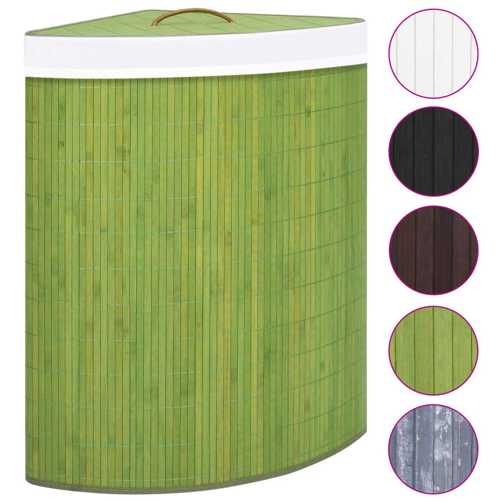 Coș De Rufe Din Bambus, Pentru Colț, , 60 L