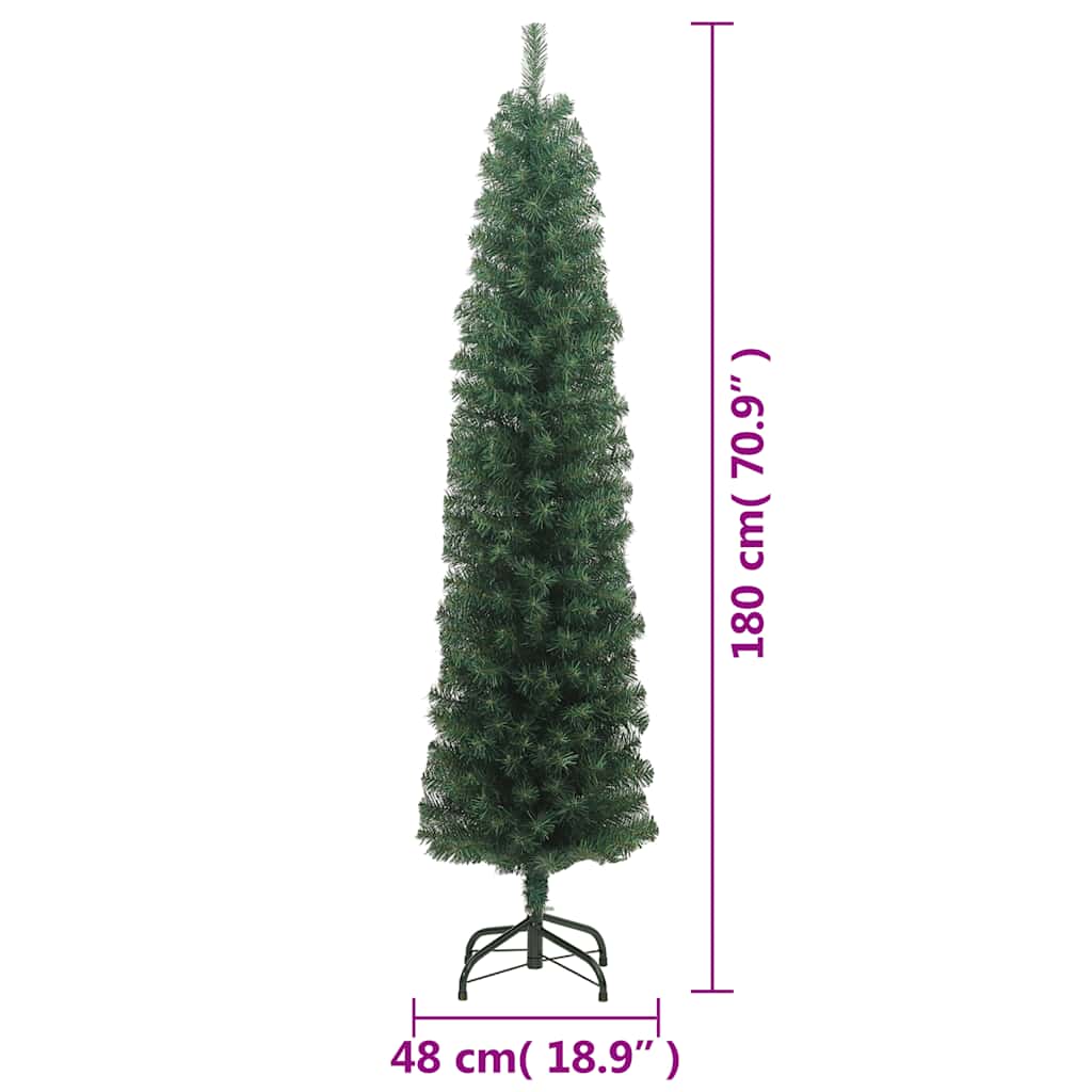 Pom De Crăciun Artificial Subțire Cu Suport Pvc