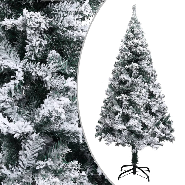 Pom De Crăciun Artificial Cu Zăpadă, Verde, 210 Cm, Pvc