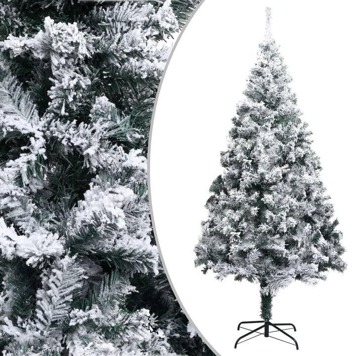 Pom De Crăciun Artificial Cu Zăpadă, Verde, 210 Cm, Pvc