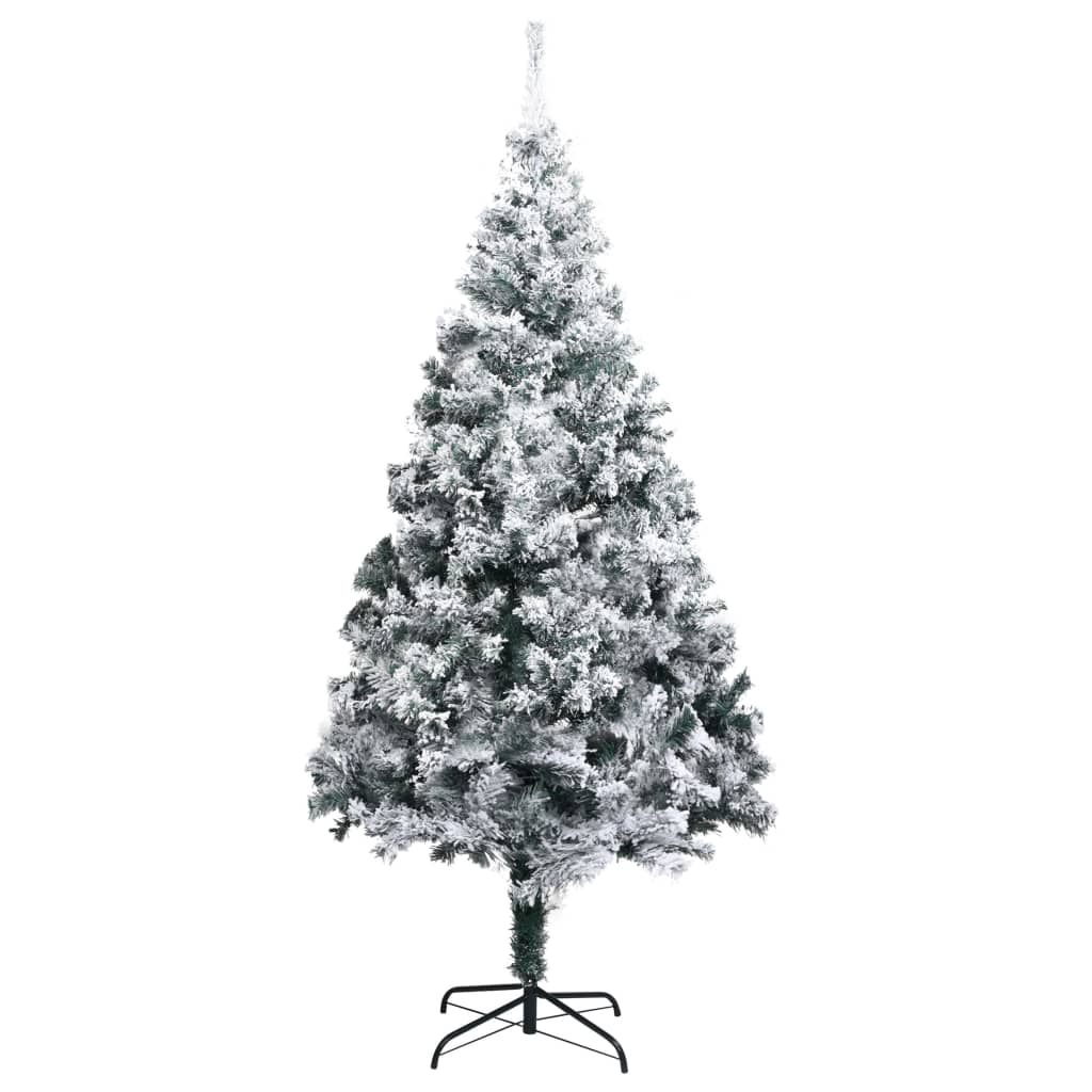 Pom De Crăciun Artificial Cu Zăpadă, Verde, 210 Cm, Pvc