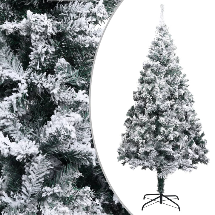 Pom De Crăciun Artificial Cu Zăpadă, Verde, 210 Cm, Pvc