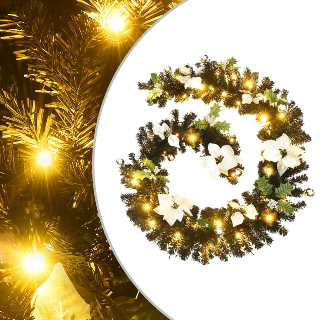 Ghirlandă De Crăciun Cu Lumini Led, Verde, 2,7 M, Pvc