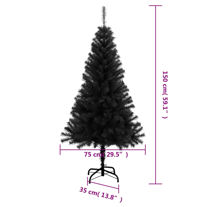 Pom De Crăciun Artificial Cu Suport, , 150 Cm, Pvc