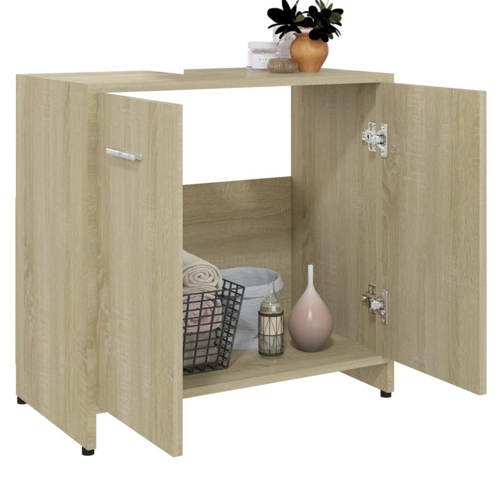 Dulap De Baie, Stejar Sonoma, 60X33X61 Cm, Lemn Prelucrat
