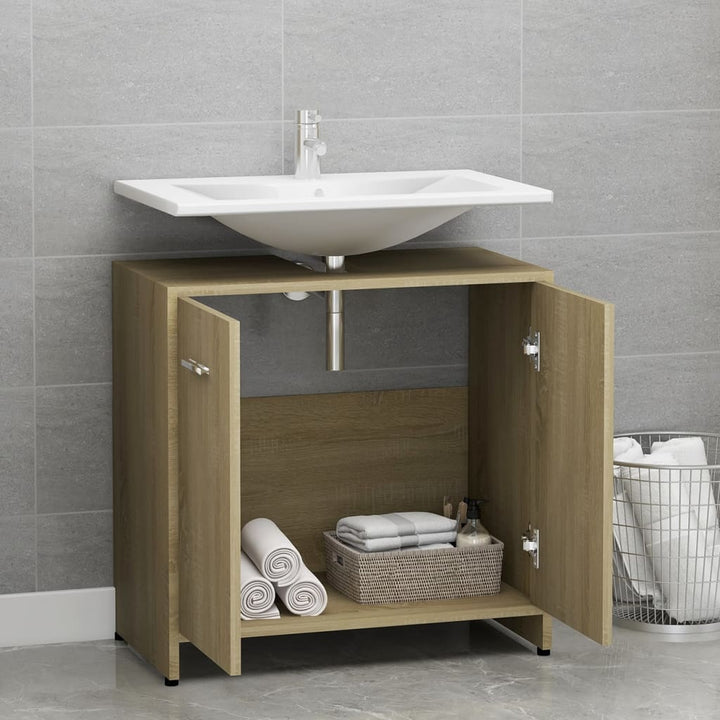 Dulap De Baie, Stejar Sonoma, 60X33X61 Cm, Lemn Prelucrat