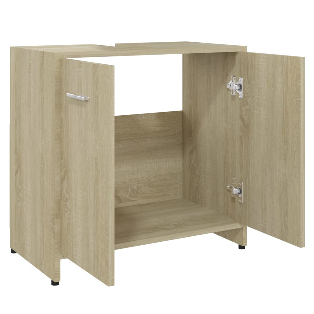 Dulap De Baie, Stejar Sonoma, 60X33X61 Cm, Lemn Prelucrat