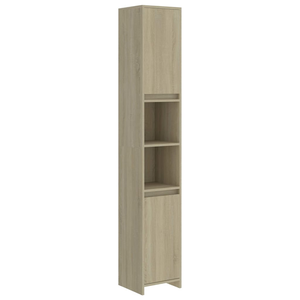 Dulap De Baie, Stejar Sonoma, 30X30X183,5 Cm, Lemn Prelucrat