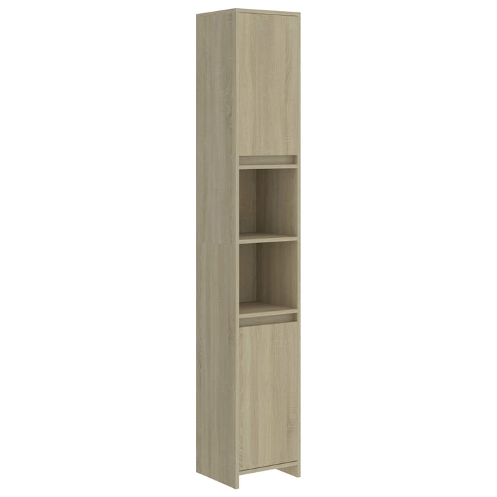 Dulap De Baie, Stejar Sonoma, 30X30X183,5 Cm, Lemn Prelucrat