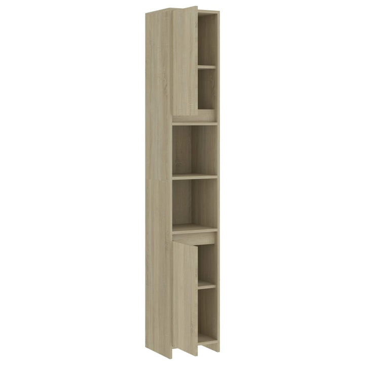 Dulap De Baie, Stejar Sonoma, 30X30X183,5 Cm, Lemn Prelucrat