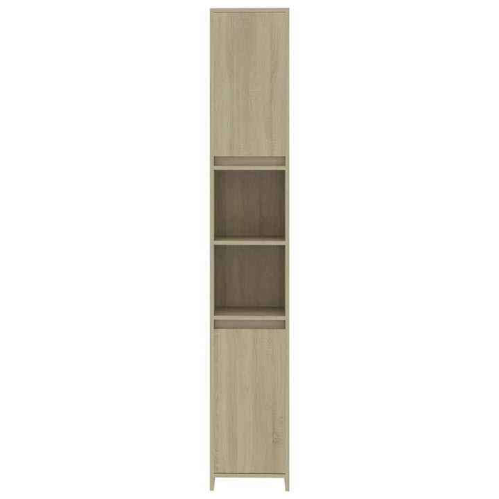 Dulap De Baie, Stejar Sonoma, 30X30X183,5 Cm, Lemn Prelucrat