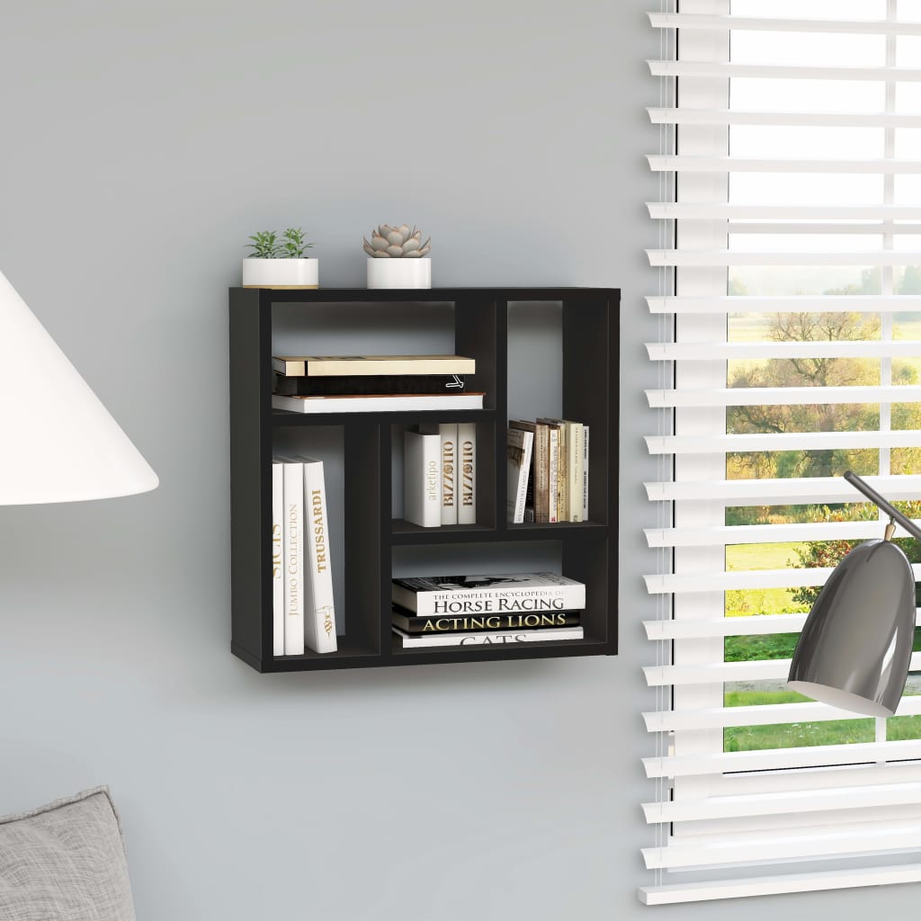 Raft De Perete Alb Extralucios 45,1X16X45,1 Cm Lemn Prelucrat