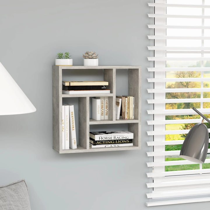 Raft De Perete Alb Extralucios 45,1X16X45,1 Cm Lemn Prelucrat