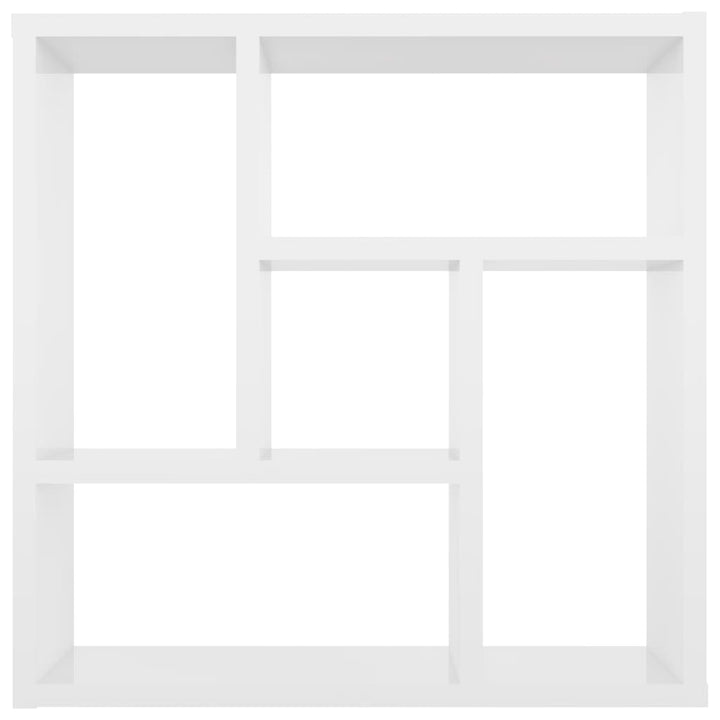 Raft De Perete Alb Extralucios 45,1X16X45,1 Cm Lemn Prelucrat