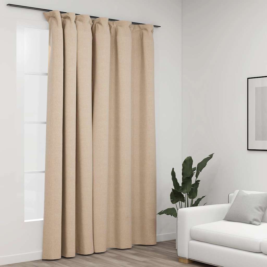 Draperii Opace, Aspect De In, , 290 X 245 Cm, Cu Cârlige