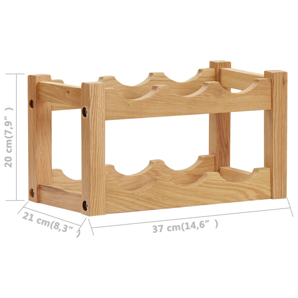 Suport 6 Sticle De Vin, 37 X 21 X 21, Lemn Masiv De Stejar