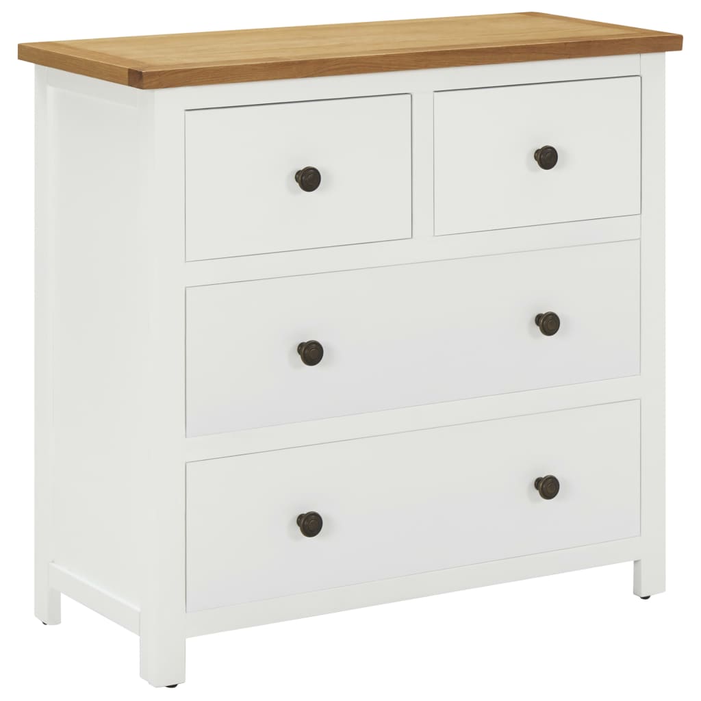 Dulap Cu Sertare, 80 X 35 X 75 Cm, Lemn Masiv Stejar