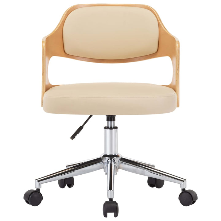 Scaune Pivotante De Masă, 2 Buc., , Lemn Curbat & Piele Eco