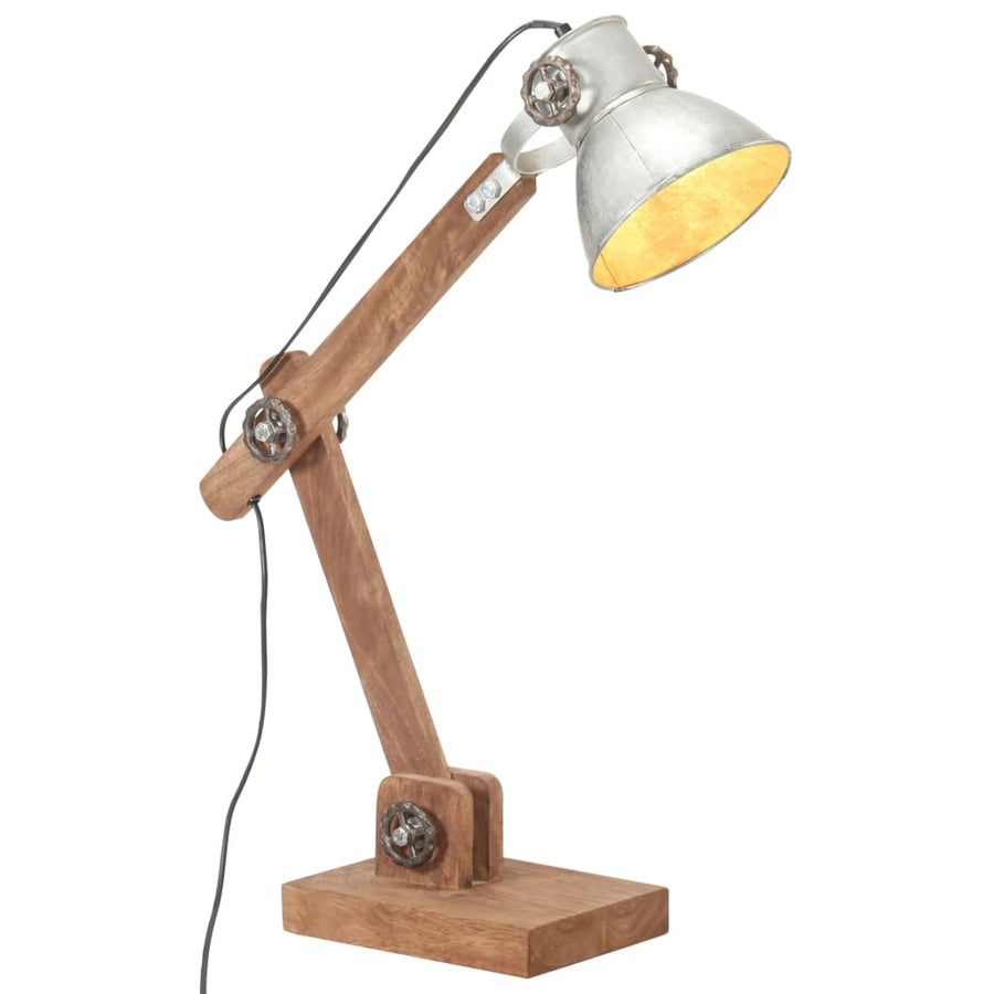 Lampă De Birou Industrială, Argintiu, 58X18X90 Cm, E27, Rotund