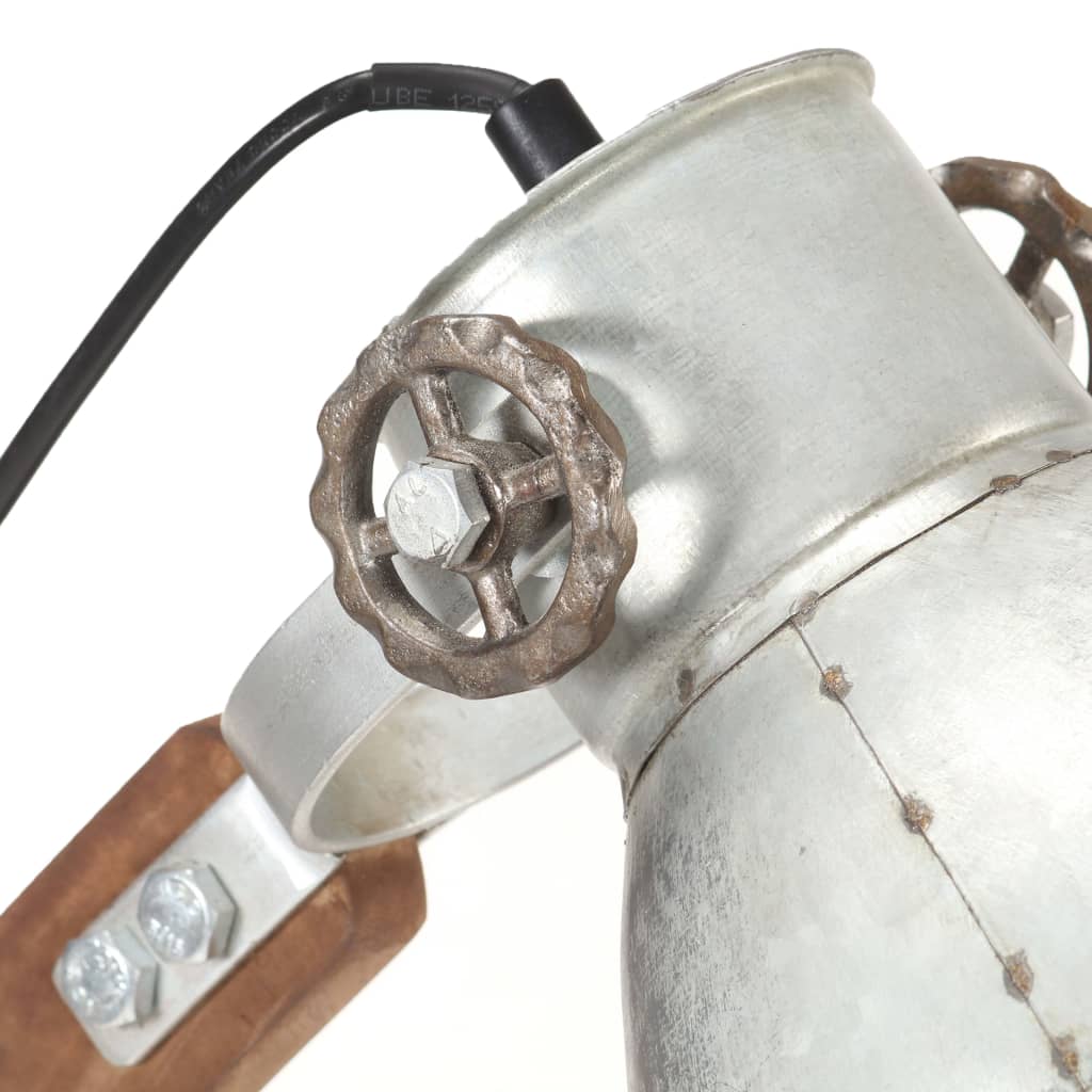 Lampă De Birou Industrială, Argintiu, 58X18X90 Cm, E27, Rotund