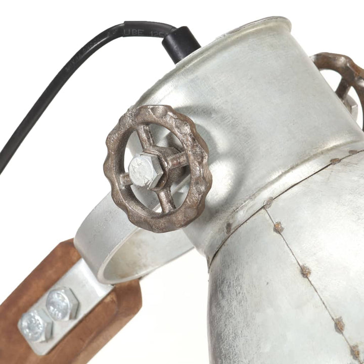 Lampă De Birou Industrială, Argintiu, 58X18X90 Cm, E27, Rotund