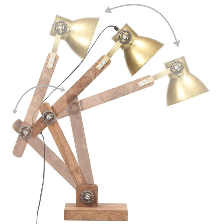 Lampă De Birou Industrială, Alamă, 58X18X90 Cm, E27, Rotund