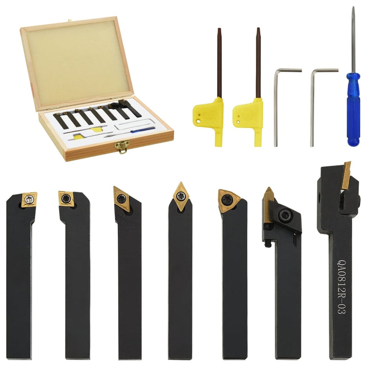 Set Unelte De Strunjire Indexabile, 12 Piese, , 100 Mm