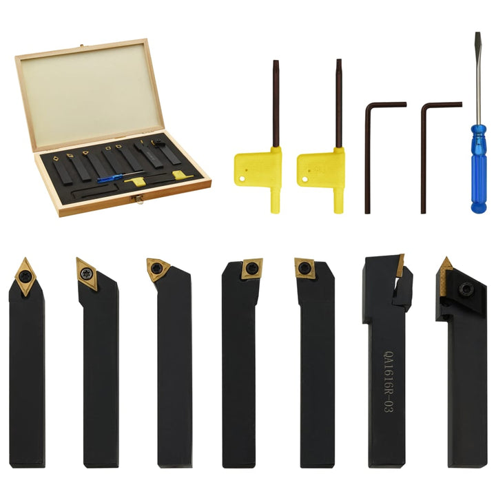 Set Unelte De Strunjire Indexabile, 12 Piese, , 100 Mm