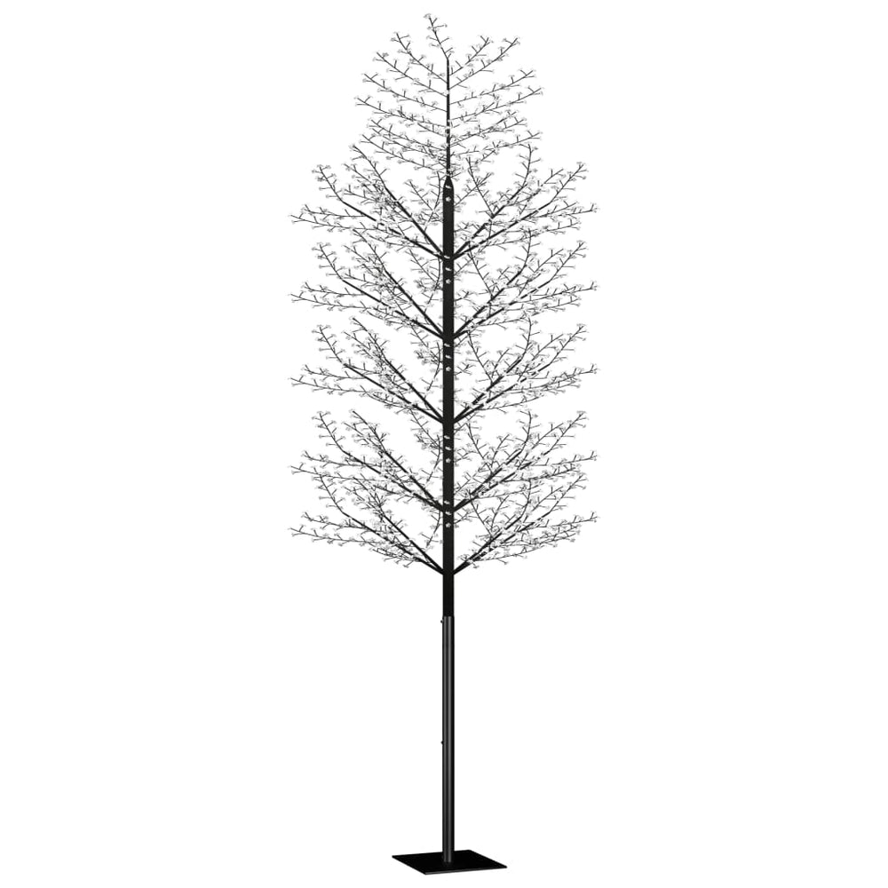 Pom Crăciun, 2000 Led-Uri Lumină Albastră Flori De Cireș