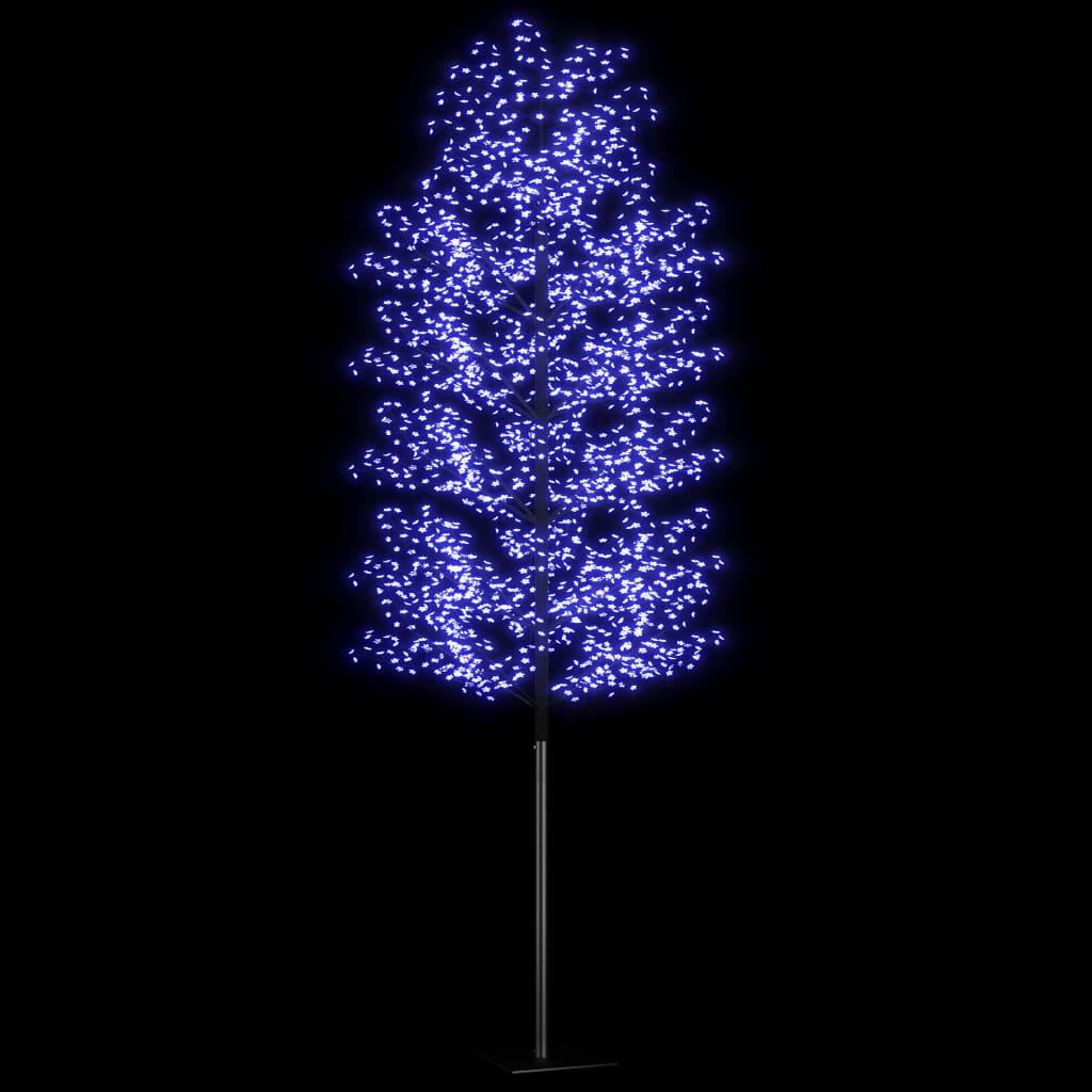 Pom Crăciun, 2000 Led-Uri Lumină Albastră Flori De Cireș