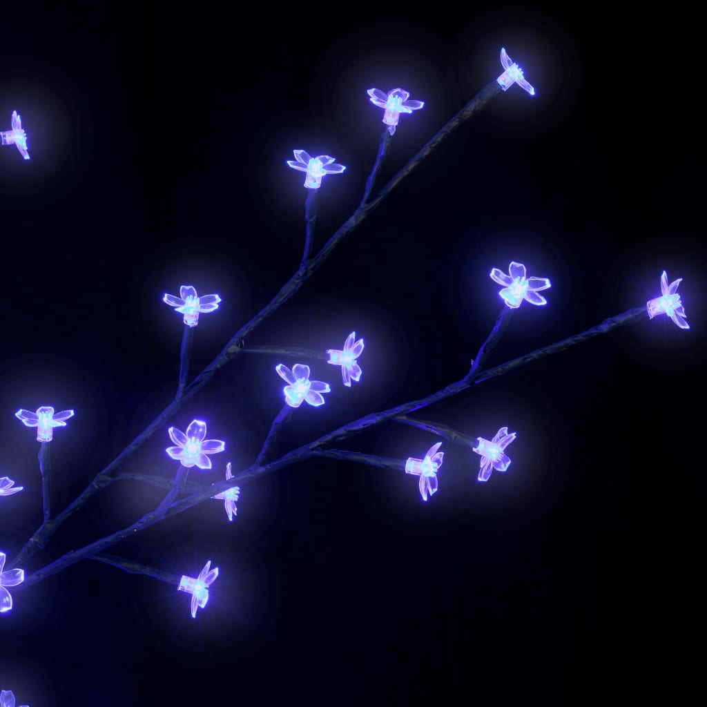 Pom Crăciun, 2000 Led-Uri Lumină Albastră Flori De Cireș