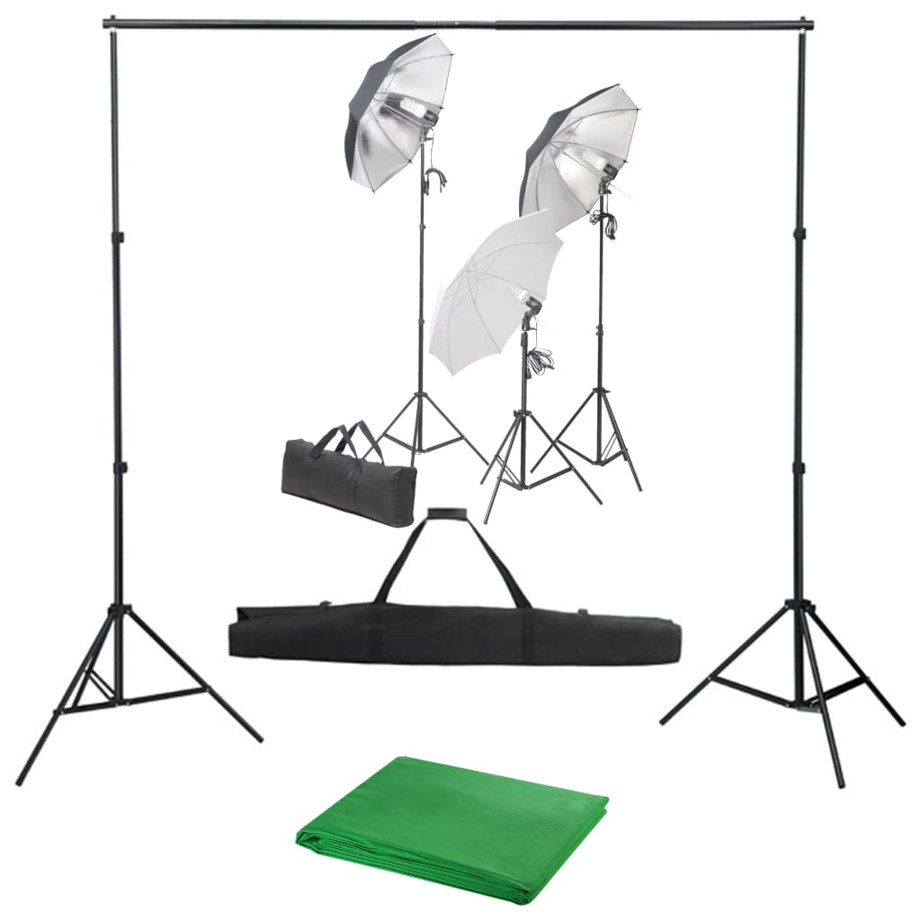 Kit Studio Foto Cu Set De Lumini Și Fundal