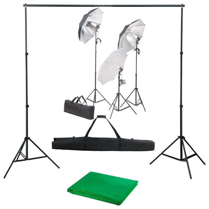 Kit Studio Foto Cu Set De Lumini Și Fundal