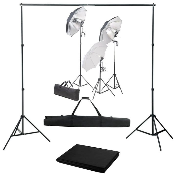 Kit Studio Foto Cu Set De Lumini Și Fundal