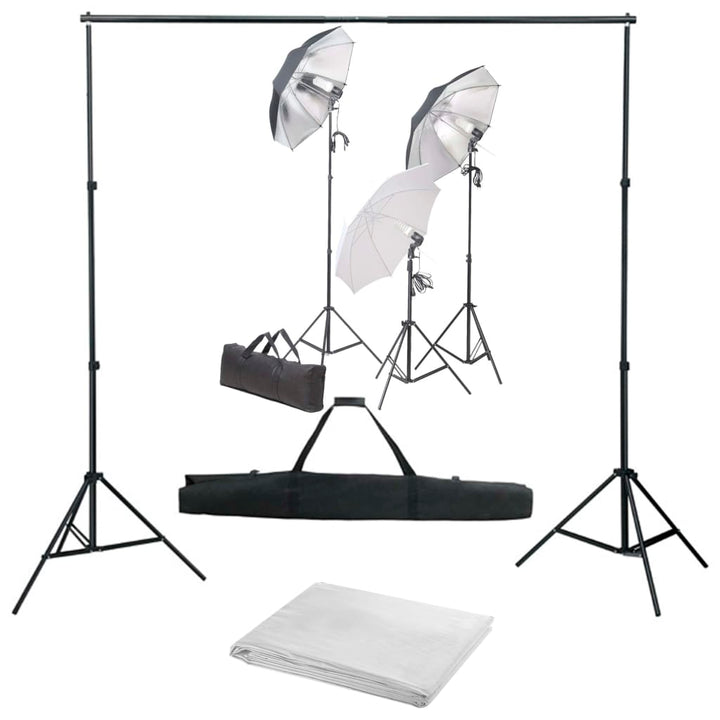 Kit Studio Foto Cu Set De Lumini Și Fundal