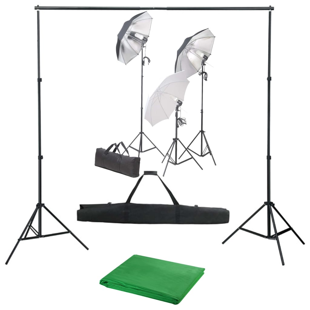 Kit Studio Foto Cu Set De Lumini Și Fundal