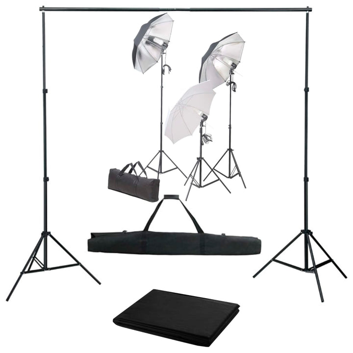 Kit Studio Foto Cu Set De Lumini Și Fundal