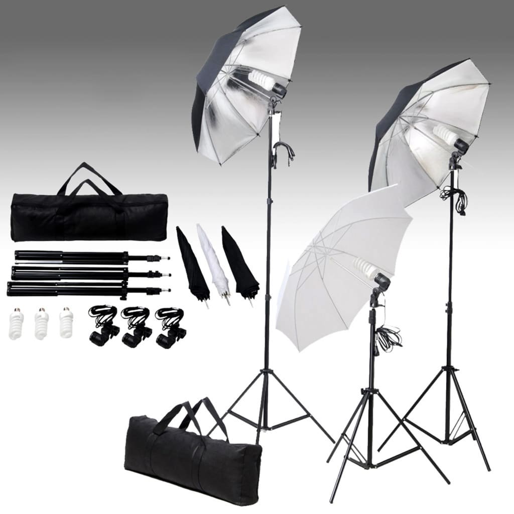 Kit Studio Foto Cu Set De Lumini Și Fundal